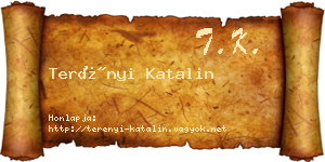 Terényi Katalin névjegykártya