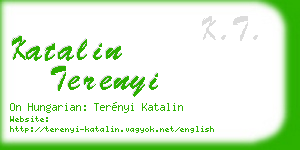 katalin terenyi business card